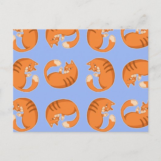 Ginger Cat Pattern Briefkaart (Voorkant)