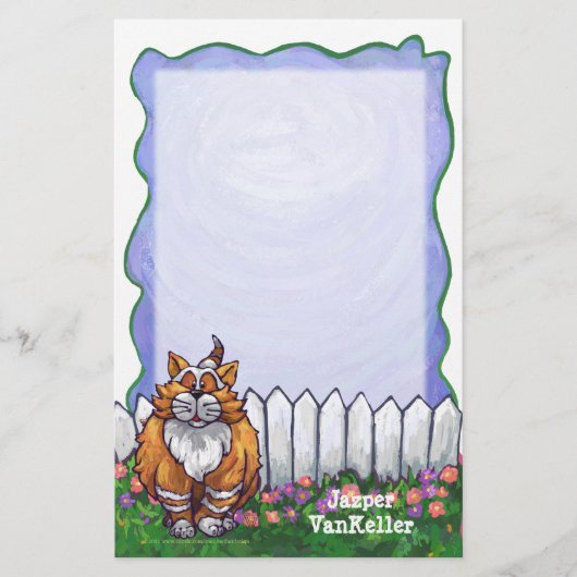 Ginger Cat Personalized Stationery Briefpapier (Voorkant)