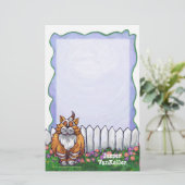 Ginger Cat Personalized Stationery Briefpapier (Staand voorkant)