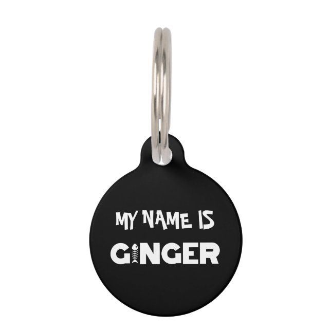 Ginger Cat Pet ID-tag Huisdierpenning (Voorkant)