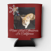 Ginger Cat Photo Text Customize Blikjeskoeler (Voorkant)