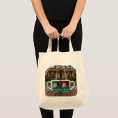 Ginger cat, Photo Text Customize ,Meowy Christmas, Tote Bag (Voorkant (product))