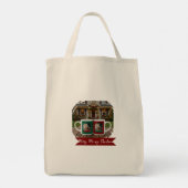 Ginger cat, Photo Text Customize ,Meowy Christmas, Tote Bag (Achterkant)