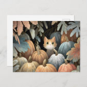Ginger Cat Pumpkin Patch Briefkaart (Voorkant / Achterkant)