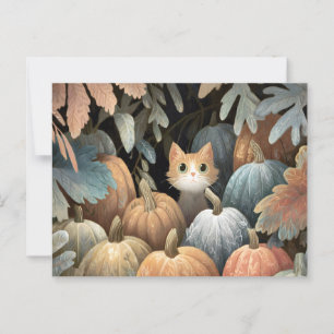 Ginger Cat Pumpkin Patch Briefkaart