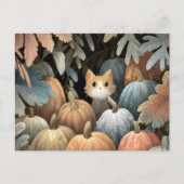 Ginger Cat Pumpkin Patch Briefkaart (Voorkant)