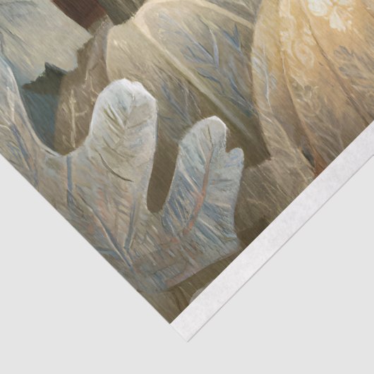 Ginger Cat Pumpkin Patch Decoupage Tissuepapier (Detail)