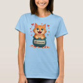 Ginger cat, red colored cat t-shirt (Voorkant)