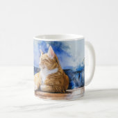Ginger Cat Relaxing Classic Mok (Voorkant rechts)