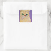 Ginger Cat Square Stickers (Tas)