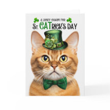 Ginger Cat St CATrick's Day Lucky Charm