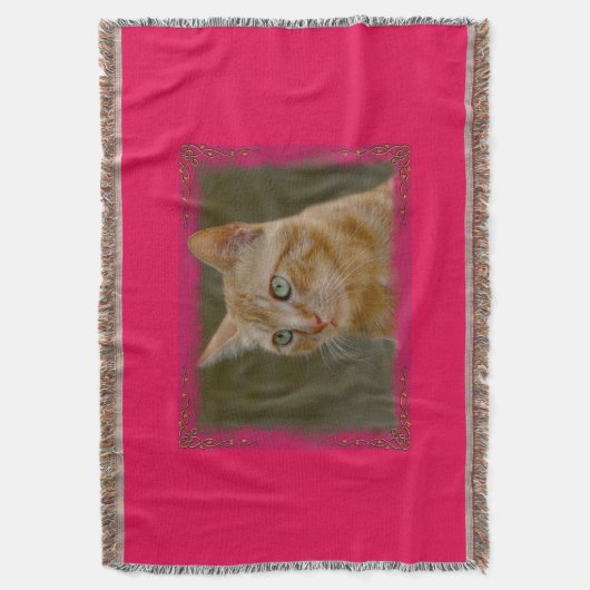 Ginger Cat Throw Blanket Deken (Voorkant Verticaal)