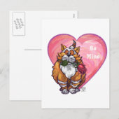 Ginger Cat Valentijnsdag Feestdagenkaart (Voorkant / Achterkant)