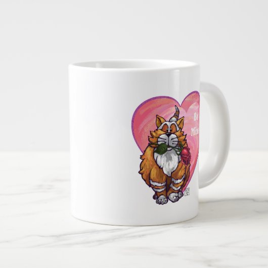 Ginger Cat Valentijnsdag Grote Koffiekop (Voorkant rechts)