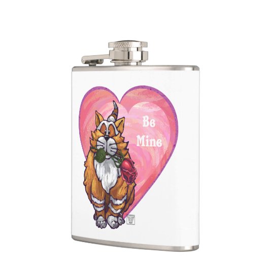 Ginger Cat Valentijnsdag Heupfles (Links)