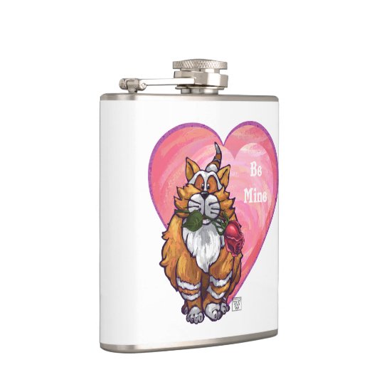 Ginger Cat Valentijnsdag Heupfles (Rechts)