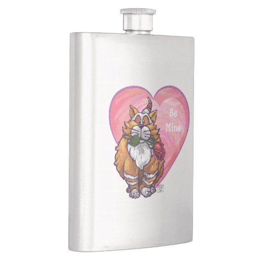 Ginger Cat Valentijnsdag Heupfles (Rechts)