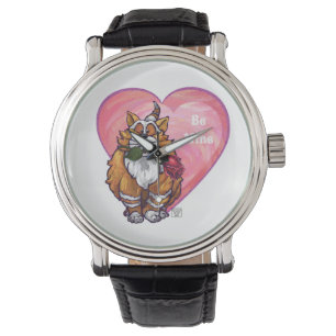 Ginger Cat Valentijnsdag Horloge