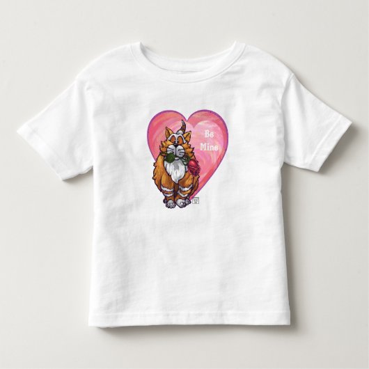 Ginger Cat Valentijnsdag Kinder Shirts (Voorkant)