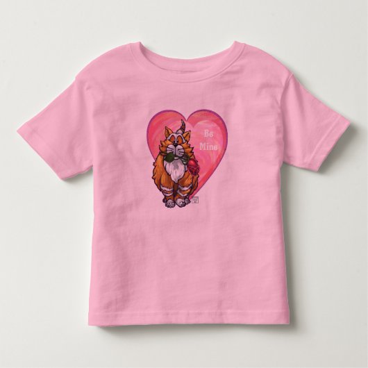 Ginger Cat Valentijnsdag Kinder Shirts (Voorkant)