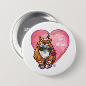 Ginger Cat Valentijnsdag Ronde Button 7,6 Cm (Voorkant /achterkant)