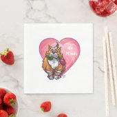 Ginger Cat Valentijnsdag Servetten (Insitu)