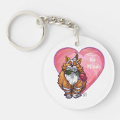 Ginger Cat Valentijnsdag Sleutelhanger (Voorkant)