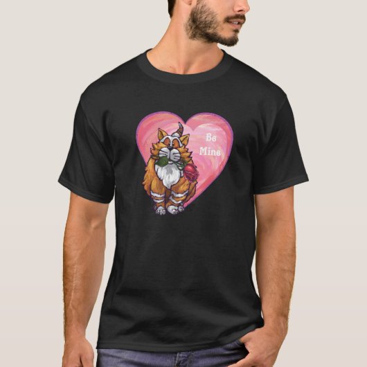 Ginger Cat Valentijnsdag T-shirt (Voorkant)