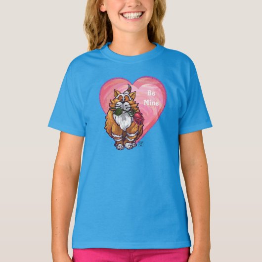 Ginger Cat Valentijnsdag T-shirt (Voorkant)