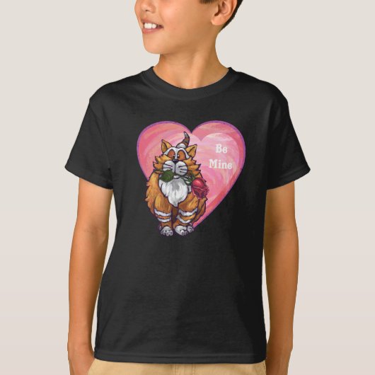 Ginger Cat Valentijnsdag T-shirt (Voorkant)