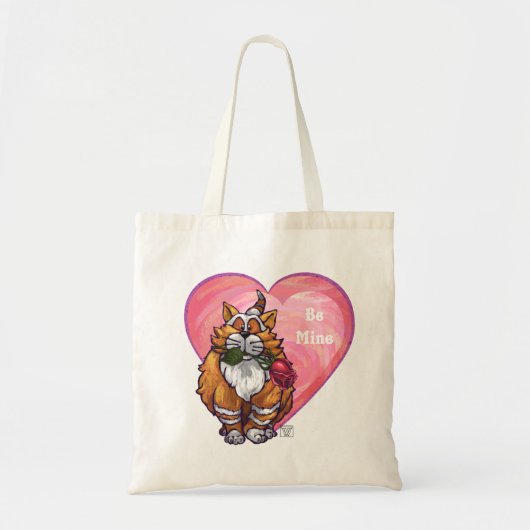 Ginger Cat Valentijnsdag Tote Bag (Voorkant)
