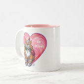 Ginger Cat Valentijnsdag Tweekleurige Koffiemok (Voorkant links)
