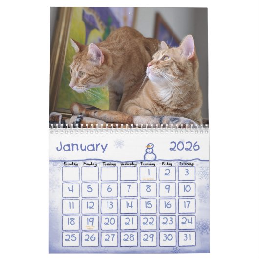 Ginger Cat Wall Agenda 2022 Kalender (Jan 2026)