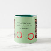 Ginger Cat Whimsical Christmas Tweekleurige Koffiemok (Center)