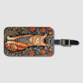 Ginger Cat William Morris geïnspireerd door bloeme Bagagelabel (Voorkant (horizontaal))