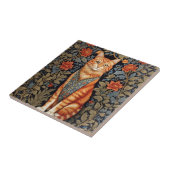 Ginger Cat William Morris geïnspireerd door bloeme Tegeltje (Zijkant)