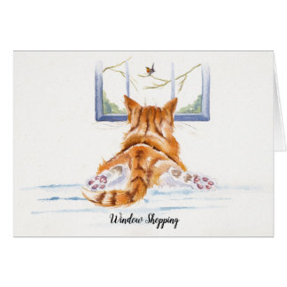 Ginger Cat Window Shoping