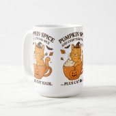 Ginger Cat Witch - Schattige Halloween-ontwerp met Koffiemok (Voorkant links)