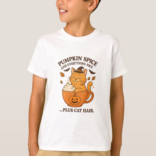 Ginger Cat Witch - Schattige Halloween-ontwerp met T-shirt (Voorkant)