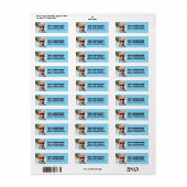 GINGER CAT ZONNEBRILLEN grote Retour Adres Labels (Full Sheet)