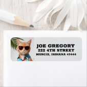 GINGER CAT ZONNEBRILLEN grote terugkeer Adreslabel Etiket (Insitu)