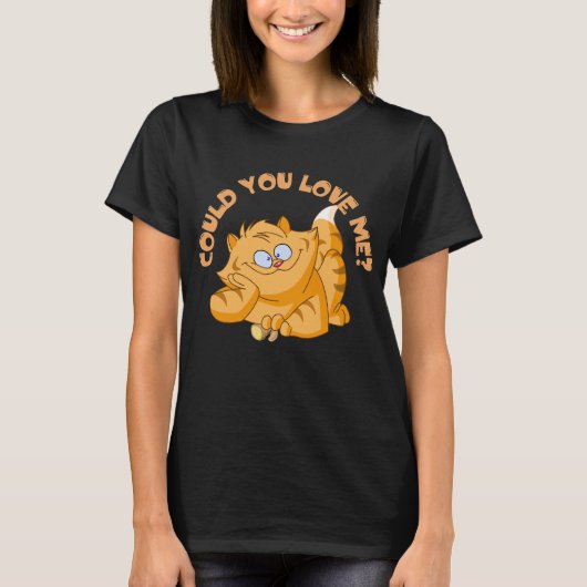 Ginger cat, zou je van miauw kunnen houden? t-shirt (Voorkant)