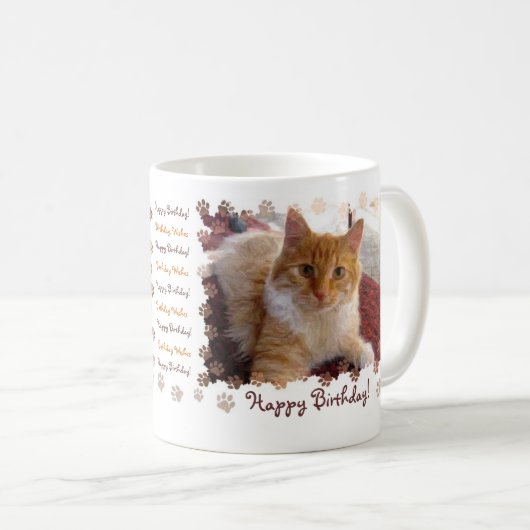 Ginger Cats Cat Kitten Happy Birhtday Mok (Voorkant rechts)