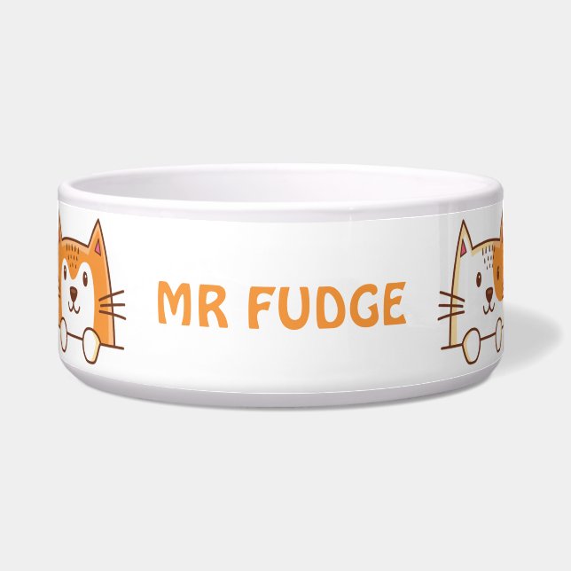 Ginger Cats Cute Personalized Bowl Voerbakje (Voorkant)