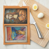 Ginger Cats in Art Theedoek (Quarter Fold)