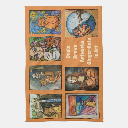 Ginger Cats in Art Theedoek (Verticaal)