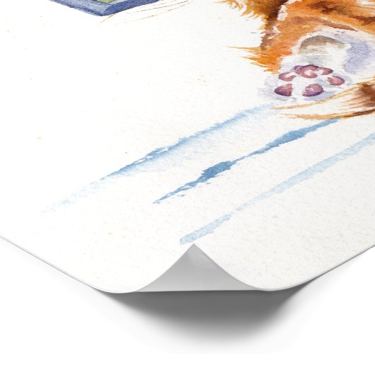 Ginger Cats/kittens: "Venster Winkelen" Poster (Hoek)