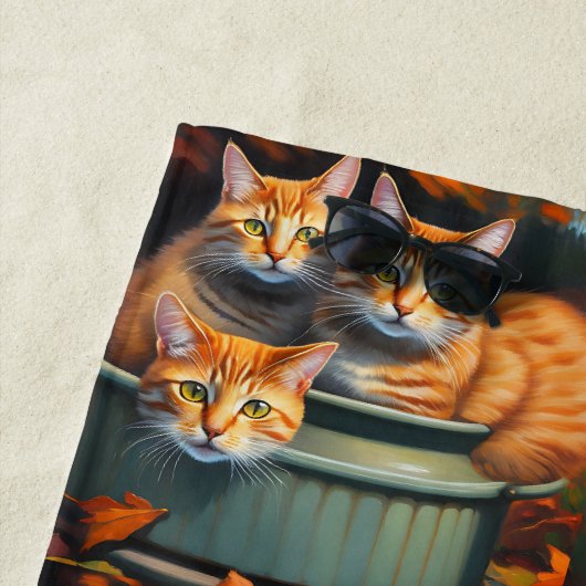 Ginger Cats Pot Planten, beesthanddoek Strandlaken (In situ)
