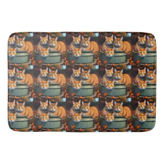 Ginger Cats Pot Planten, Memory Foam Bath Mat (Voorkant)