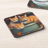 Ginger Cats Pot Planten, Six Hard Plastic Onderzet Bier Onderzetter (Linkerzijde)